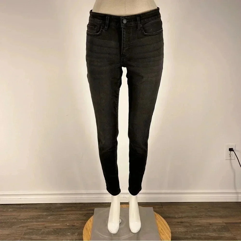 Joe Fresh Black Slim Jeans 27x30 High Rise Minimalist Denim NWT ❤️